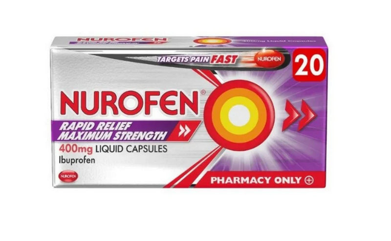 Nurofen Rapid Relief Maximum Strength 400mg Liquid Capsules (20)