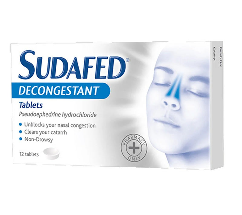 Sudafed Non-Drowsy Decongestant Tablets (12)