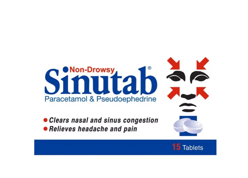 Sinutab Non-Drowsy Tablets (15)