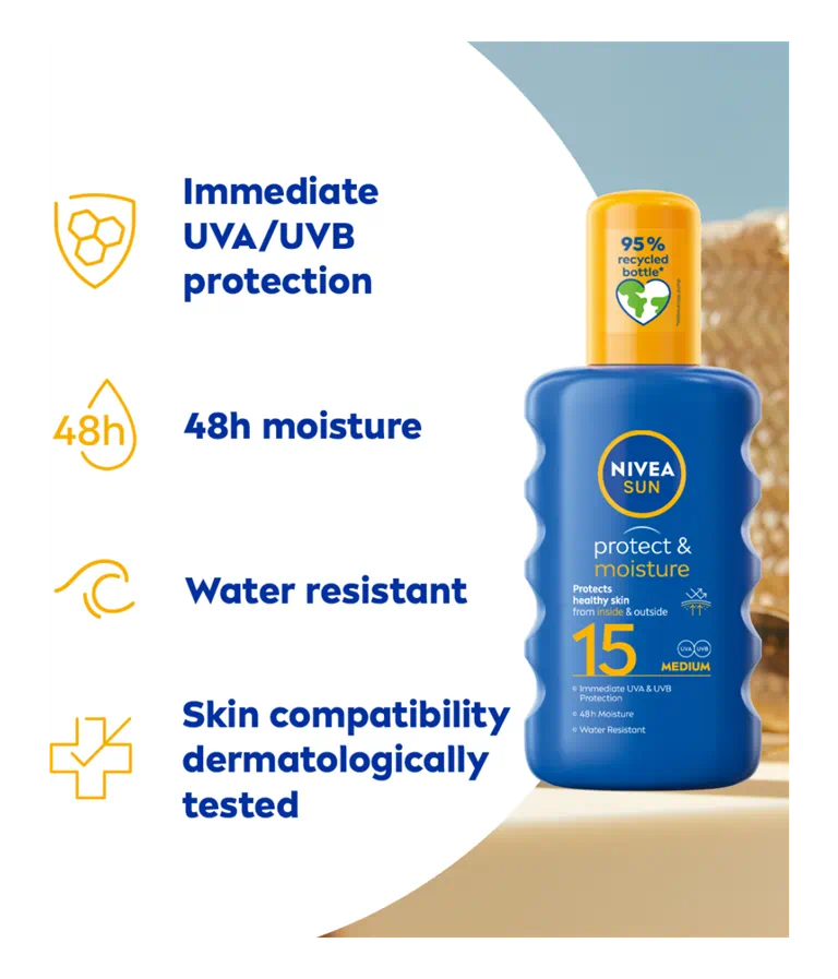 Nivea Sun Protect & Moisture SPF15 Spray 200ML