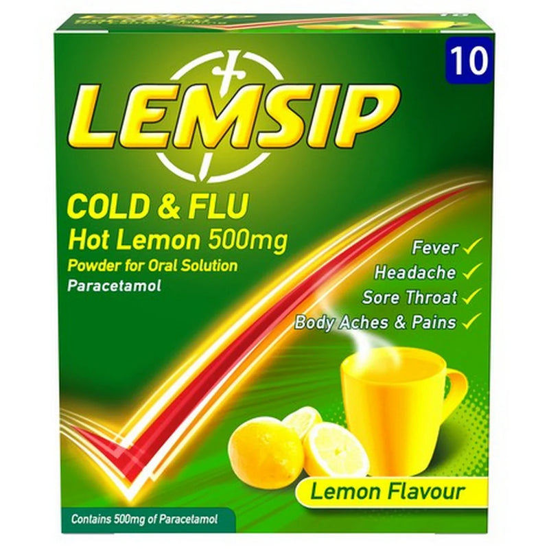 Lemsip Original Cold & Flu Lemon- 10 Sachets