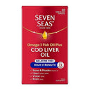 Seven Seas Omega-3 Fish Oils + Cod Liver Oil Gelatine Free High Strength VitD 60s