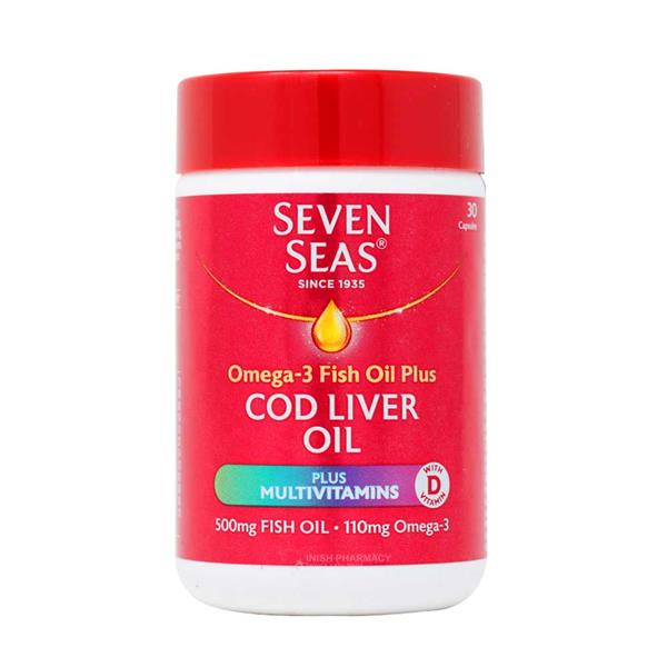 Seven Seas Cod Liver Oil + Multivitamins with VitaminD 30 Caps