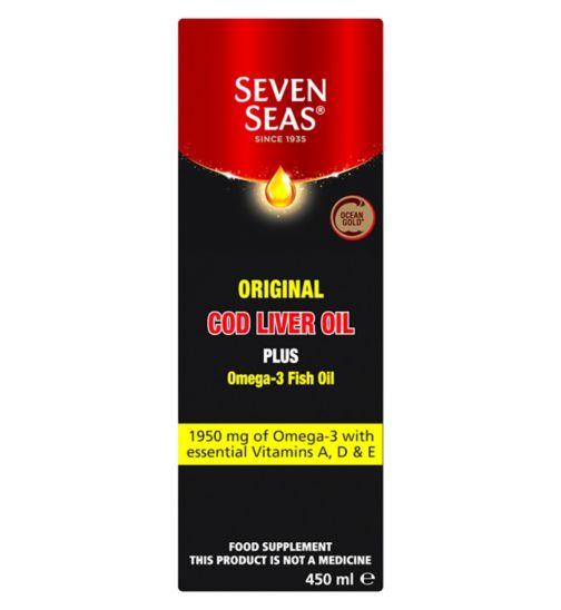 Seven Seas Cod Liver Oil Plus Omega-3 Fish Oil Liquid
