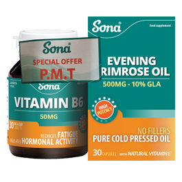 Sona- P.M.T Speacial Offer Vitamin B6 & Evening Primrose Oil